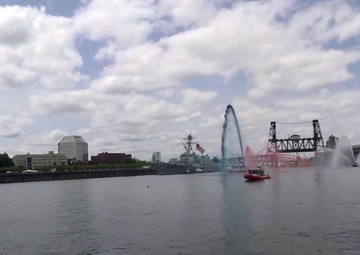 USS Michael Murphy Pulls into Portland for Rosefest