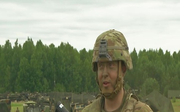 US Soldier returns to birth country, participates in Saber Strike exercise (B-Roll with interview)