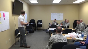 Members of Team JSTARS participate in an innovative readiness exercise for cargo deployment at Robins Air Force Base