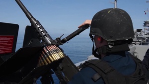USNA Midshipmen Shoot .50-Cal Machine Gun Aboard GHWB