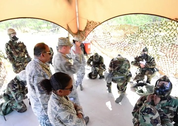 147th emergency management members train active duty counterparts in CBRNE exercises at Hickam AFB
