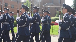 U.S. Air Force Honor Guard marches in Memorial Day parades