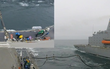 USS Montgomery (LCS 8) Conducts Underway Replenishment