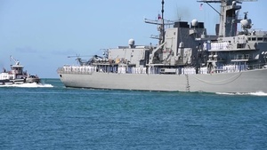 CNS Almirante Lynch (FF 07) enters Pearl Harbor in preparation for RIMPAC 2018