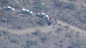 CBP Border Patrol Agents encounter 57 Aliens illegally crossing border