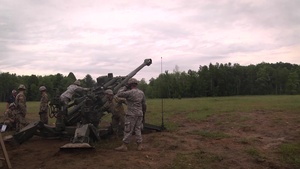 1-134th Field Artillery Live Fire M777 Howitzer
