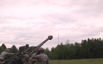 1-134th Field Artillery Live Fire M777 Howitzer