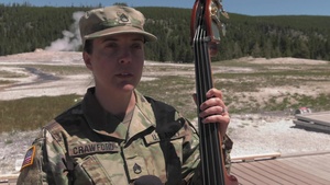 67th Army Band plays at Old Faithful