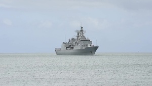 Navy frigate HMNZS Te Mana (F111) arrives at Joint Base Pearl Harbor-Hickam