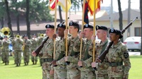 Historic Casing of U.S. Army Garrison Camp Red Cloud Colors