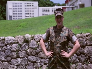 Marines shout out for their favorite Baseball team