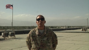 Tech. Sgt. Jennifer Hughes sends a 4th of July greeting