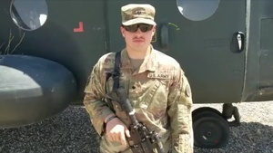 Spc. Brett Winkelspecht sends a shoutout to the Philadelphia Phillies