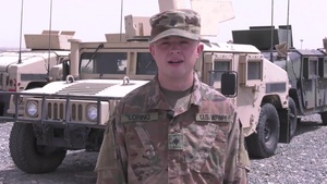 SPC Andrew Loring gives a shout out to the Philadelphia Phillies