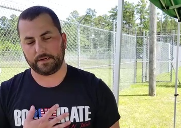 Country music singer, Tyler Farr, tours Camp Lejeune during Base*FEST