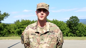 Sgt. Trevor Nolan gives a 4th of July shout out