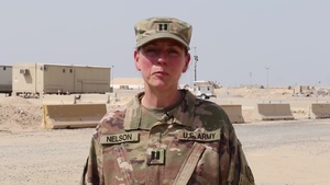 Minnesota Army National Guard Soldier gives shout out