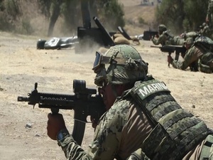 B-Roll: Mexican marines live-fire in SOCAL during RIMPAC