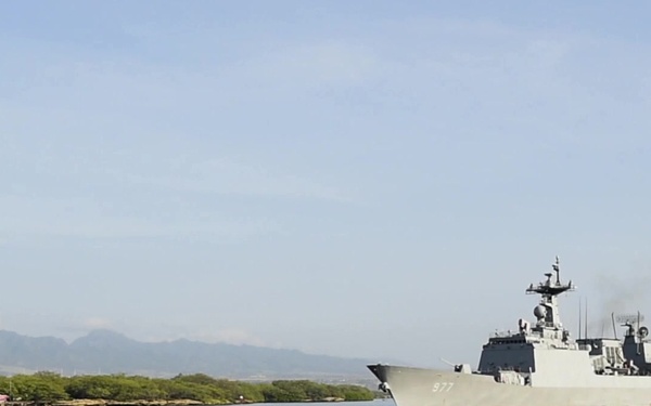 Dae Jo Yeong (DDH 997) Departs Pearl Harbor During RIMPAC 2018
