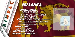 A motion infographic representing the country of Sri Lanka, one of twenty-five nations participating in the Rim of the Pacific (RIMPAC) exercise 2018