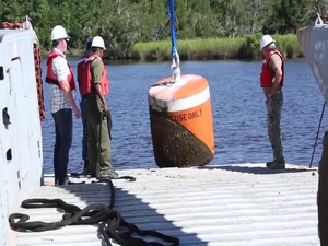 Cherry Point Navy Boat Docks readies for hurricane season with buoy replacements