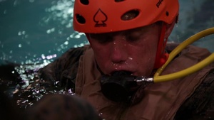 Water Survival: 1st Battalion, 2nd Marines conduct underwater egress training