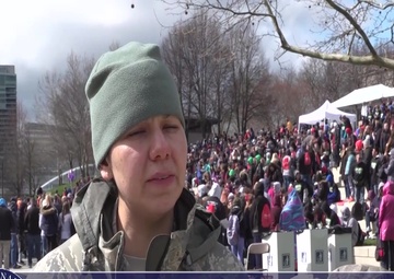 Ohio National Guard Counterdrug Task Force marches with youth in We Are the Majority Rally