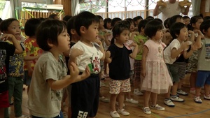 MCAS Iwakuni Marines make friends with Japanese children through teaching, playing (B-Roll)