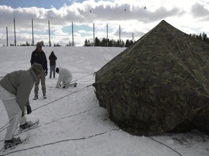 Cold Weather Course Tent Setup