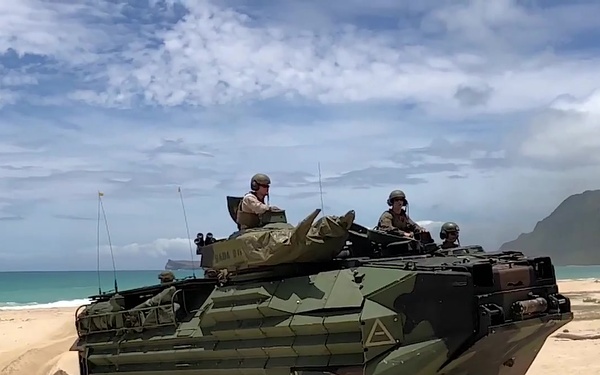 USMC AAV training at Bellows