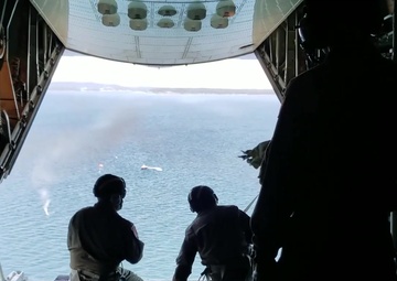 Coast Guard Air Station Kodiak C-130 crew conducts drop flight training
