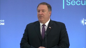 Secretary Pompeo delivers a statement to the press at the conclusion of the Ministerial to Advance Religious Freedom, at the Department of State - Arabic