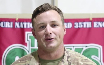 Missouri Army National Guard soldier gives shoutout