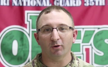 Missouri Army National Guard soldier gives shoutout