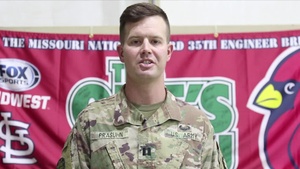 Missouri Army National Guard soldier gives shoutout