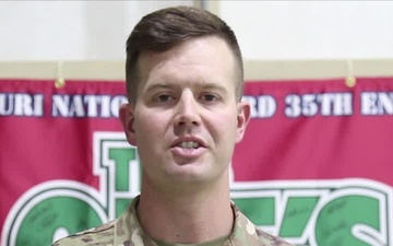 Missouri Army National Guard soldier gives shoutout