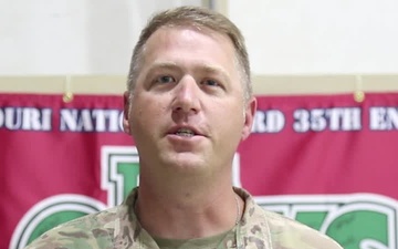 Missouri Army National Guard soldier gives shoutout