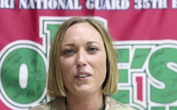 Missouri Army National Guard soldier gives shoutout