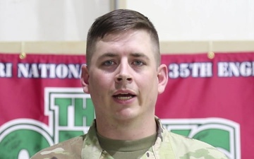 Missouri Army National Guard soldier gives shoutout