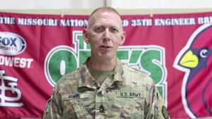 Missouri Army National Guard soldier gives shoutout