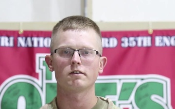 Missouri Army National Guard soldier gives shoutout