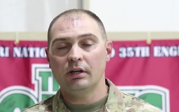 Missouri Army National Guard soldier gives shoutout