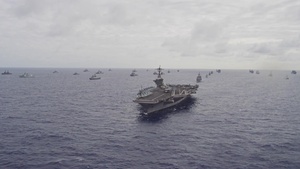 International partners sail together during RIMPAC 2018