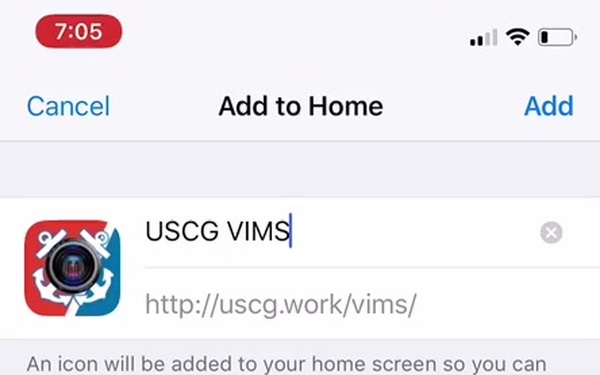 How to add VIMS into your Iphone screen.