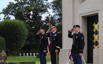 Lieutenant General Timothy J. Kadavy, speaking at Flanders American Cemetery