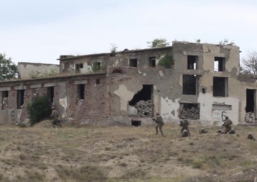 B-Roll: GA National Guard, German army, Ukrainian Marines, Georgian SOF Combined Urban Ops Exercise during Noble Partner 18