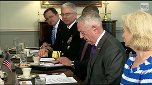 Mattis Welcomes British Defense Secretary to the Pentagon