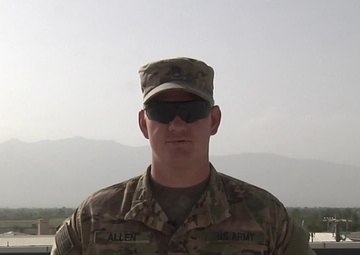 Staff Sgt. Wesley Allen sends a back to school greeting