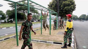 U.S. and Indonesian Marines conduct circuit course during KORMAR Exchange 2018