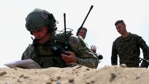 Lithuanian Captain Trains with Marines